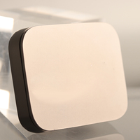 Boîte de parfum solide personnalisée de forme carrée, capacité de 5 g, en alliage de zinc noir simple, boîte de parfum, pot, boîte, cosmétiques