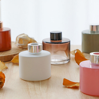 Bouteille vide en verre multicolore pour diffuseur à bâtonnets, décoration d'aromathérapie pour la maison avec bâtonnets en rotin, vente en gros