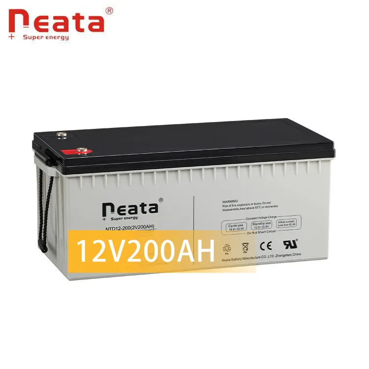 ניאטה חמה למכירה סוללה סולארית 12V 100Ah 150Ah 200Ah 250Ah סוללת ג'ל עבור ערכת מערכת סולארית