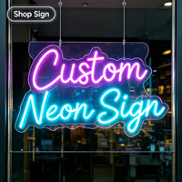 Personnalisation de lumières néon à double couche, lettres lumineuses, logos publicitaires, enseignes murales pour bars et restaurants
