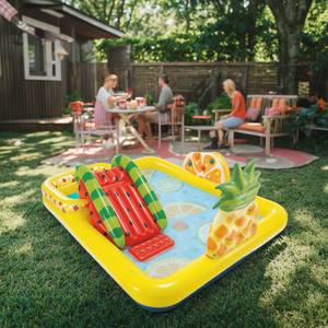 Centre de natation d'arrière-cour pour enfants tout-petits Kiddie <span class=keywords><strong>piscine</strong></span> gonflable <span class=keywords><strong>toboggan</strong></span> fruit pastèque parc aquatique - Product Image 3