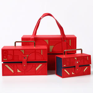 Boîte en carton en cuir PU personnalisée pour <span class=keywords><strong>dragées</strong></span> de mariage en stock avec revêtement UV et gaufrage pour le stockage de bonbons - Product Image 1