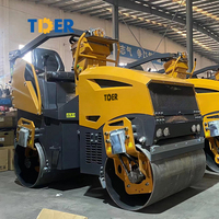 TDER Mini compacteur à rouleaux à double tambour Mini rouleau de route 1 tonne 1,5 tonne compacteur rouleau d'asphalte à vendre
