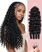 Nouvelles extensions de cheveux vierges Remy à pointe effilée pour tressage bouclé profond, lot de cheveux humains pour crochet
