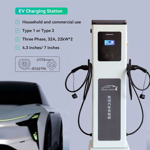 สถานีชาร์จรถยนต์ไฟฟ้าแบบติดตั้งบนพื้น 7kW-22kW พร้อมระบบสมาร์ท คอนเนคเตอร์คู่ รองรับ Wifi RFID Type 2 ชาร์จไฟ AC - Product Image 6