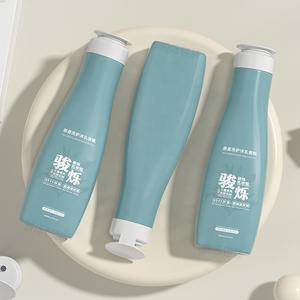 La botella de loción <span class=keywords><strong>azul</strong></span> claro PE de 500ml más vendida con tapa abatible Color personalizado para acondicionador de cabello - Product Image 2