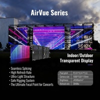 Écran LED de location extérieur transparent RAYBO P10.4, 7680Hz, haute fréquence de rafraîchissement, léger, mur vidéo pour scène, événements et concerts