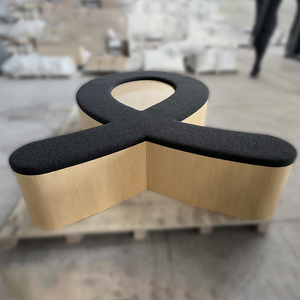 2023 Innovative Fun Look Public <strong>Bench</strong> Seating <strong>Padded</strong> Wood Seating for Retail Shop Hotel - Product Image 3