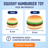 Jouet Squishy Hamburger à Rebond Lent pour Soulager le Stress, Grand Peluche TTR Unisexe, à partir de 14 ans