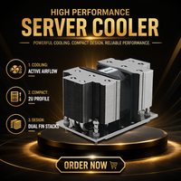 KYL1718-2UA Pendingin CPU Server Aktif 2U untuk AMD EPYC 4004 dan Ryzen 7000, LGA1718, TDP 170W, Kipas 60mm 14000RPM
