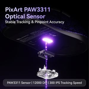 Ratón para Juegos Smailwolf RS6 Tri-Modo, Sensor PAW3311, 12000DPI, 59g Ultraligero, <span class=keywords><strong>Fibra</strong></span> de Carbono, Frecuencia de Sondeo de 1000Hz, Batería de 500mAh - Product Image 4