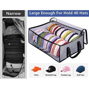 <b>Clothes</b> <b>Storage</b> Box Foldable With Lid Rectangle Gray And Black Visible <b>Storage</b> Container For Wardrobe Organization - Product Image 4