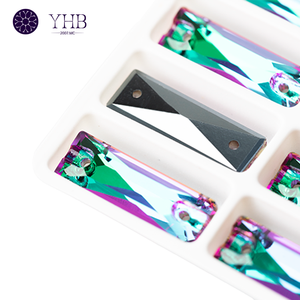 Tùy Chỉnh Bán Buôn Nhà Máy Bán Hàng Trực Tiếp Pha Lê Thủy Tinh Trang Trí Áo Khoác Hình Chữ Nhật May Trên Thạch - Product Image 4