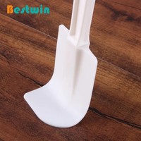 Ustensile de cuisine mélange outil de cuisson grattoir lame en caoutchouc de silicone 16 "spatule blanche avec poignée en plastique