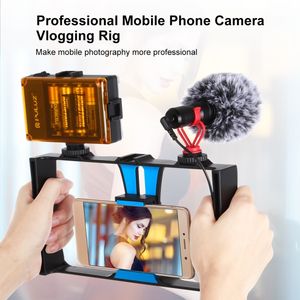 PULUZ vlive canlı yayın Smartphone Video Rig filmcilik kayıt kolu sabitleyici braketi Google akıllı telefonlar - Product Image 6