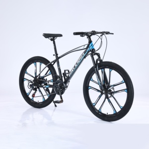 Mountain Bike Hardtail 26 Pollici con Ruota Monoblocco, Ammortizzatore Anteriore, Doppio Freno a Disco, 21 Velocità, Comoda per il Pendolarismo Quotidiano - Product Image 1