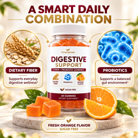 Gummies Probiotiques à Base de Fibres Sans Sucre Saveur Orange – Complément Quotidien pour la Santé Digestive – Marque Personnalisée OEM ODM – Vente Directe Usine