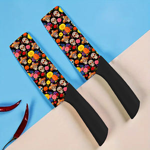 Ensembles de 3 couteaux de cuisine personnalisés, couteaux faits à la main, livraison rapide, stock, lame en céramique plastique de haute qualité, Shopify - Product Image 1