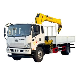 Grue télescopique montée sur camion FAW 4x2 prête à être expédiée, 6,3 tonnes, 8 tonnes, camion avec grue à vendre - Product Image 1