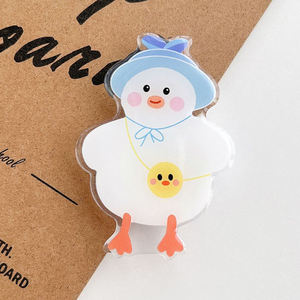 Plastic Crafts No Moq Custom Clear Epoxy Phone Griptok Anime Kpop Sticky Acrylic Hand Grip Phone Grips Factory Supply
