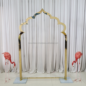 Mesa de comedor de autoservicio circular de acero inoxidable dorado furun, utilizada para bodas, festivales y fiestas - Product Image 3