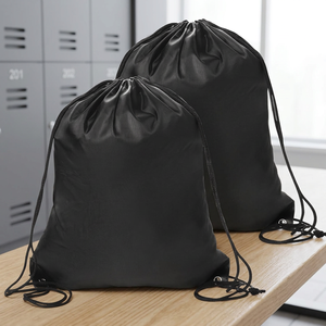 Custom Fashion Waterproof Unisex Polyester Softback <b>Drawstring</b> <b>Bag</b> for Gym Sports Outdoor Use - Product Image 3