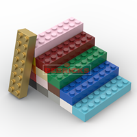 BEBRICKS Série de pièces de construction 3007 Plaque 2x8 Blocs de construction Jouet Pièce de base MOC Ensemble de plaques pour garçons et filles Créer