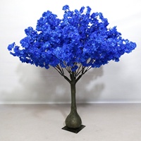 Weißer 8 Fuß Künstlicher Kirschblüten-Bonsai-Baum mit 10 Fuß Hohem Dekor und 5 Fuß Künstlichem Kirschblüten-Bonsai-Baum-Set