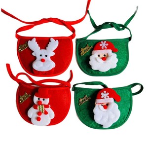 อิจิโมริผ้ากันเปื้อนสัตว์เลี้ยงลายการ์ตูนคริสต์มาสสีแดงสีเขียวสำหรับสุนัขแมวของตกแต่งงานปาร์ตี้ - Product Image 2
