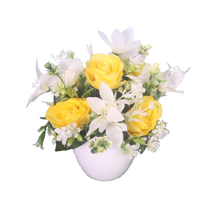 Hàng Mới Về Bình Mộ Tưởng Niệm Hoa Nhân Tạo Cắm Hoa Hồng Lụa Hỏa Táng Nghĩa Trang + Hoa Huệ - Product Image 2