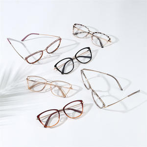 Jiet 95290 nuovi occhiali luce blu TR90 diamantati Cat Eye montatura alla moda Design artistico lenti da vista lettura - Product Image 4