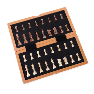 Premium kalite el işi kayın ahşap benzersiz satranç tahtası seti katlanabilir güvenli depolama manyetik parçalar ekstra Queens