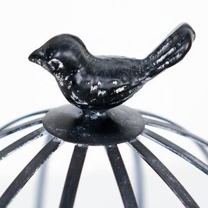 Toptan yuvarlak kuş kafesleri Vintage dekoratif Metal kuş kafesi ev dekor çiçekleri kafesi dekor sahne asılı saksı kuş kafesi - Product Image 2