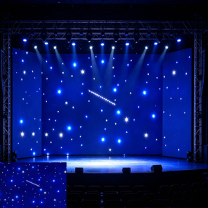 Telón de Fondo con Efecto de Iluminación de Escenario Personalizable, Decoración LED de <span class=keywords><strong>Cielo</strong></span> Estrellado y Lluvia de Meteoros para Interiores, Cortina de Luces Estelares - Product Image 1