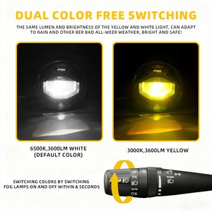 Luz Antiniebla Blanca/Amarilla de 3.5 Pulgadas con Carcasa para Tacoma/Runner/Tundra 2014-2019-2023, Kit de Ensamblaje de Luces Antiniebla Impermeables para Conducción - Product Image 3
