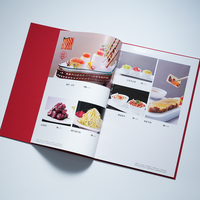 Buku Menu & Promosi Restoran Sampul Keras Jilid Sempurna Sudut Bulat Laminasi Matte Tahan Air dengan Kertas Offset
