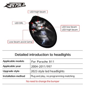 [1979] Faro per Auto 2004-2011 911 <span class=keywords><strong>997</strong></span>.1 <span class=keywords><strong>997</strong></span>.2 Aggiornamento a Fari LED Stile Matrix 992 per <span class=keywords><strong>Porsche</strong></span> 911 <span class=keywords><strong>997</strong></span> - Product Image 2