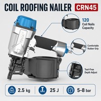 Cloueur pneumatique industriel Toua CN45 pour toiture, 15 degrés, avec chargeur de 120 clous, conçu pour les projets de construction de toitures