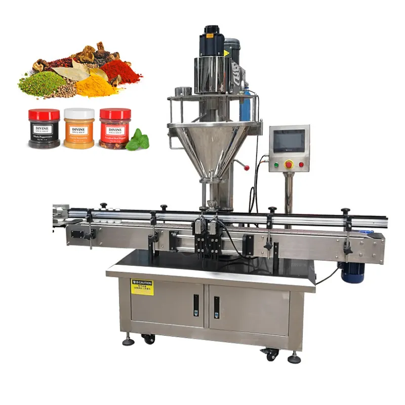 Semi automatic dry spice powder packaging filling machine cans bottling filler spices powder filling packing machine