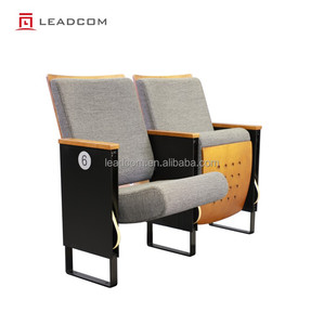 Chaise de conférence Leadcom LS-20602 en tissu moderne avec tablette d'écriture anti-panique pour auditorium, école, salle de spectacle, église, <span class=keywords><strong>théâtre</strong></span> - Product Image 3