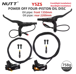 เบรกดิสก์ไฮดรอลิก 4 ลูกสูบ ยี่ห้อ NUTT สำหรับสกู๊ตเตอร์ไฟฟ้า ขนาด 140 <span class=keywords><strong>160</strong></span> 180 มม. แบบติดตั้งซ้าย/ขวา สำหรับจักรยานพับได้ MTB พร้อมระบบตัดไฟ - Product Image 3
