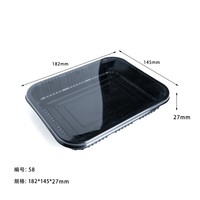 Boîtes d'emballage personnalisées en PET de qualité alimentaire, jetables, type clamshell, épaisseur 0,3 mm, pour tranches de bœuf, saucisses, poisson frais