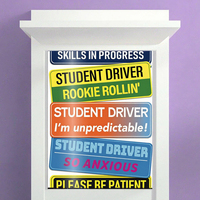 Aimants de voiture pour étudiants conducteurs, cadeaux promotionnels en PVC, panneaux réfléchissants amusants pour novices, impression numérique, taille personnalisable réutilisable