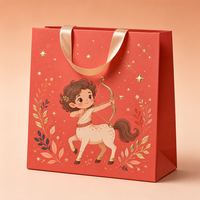Sac en papier haut de gamme avec poignées en ruban gaufré, sac de shopping écologique de luxe avec impression de logo personnalisé