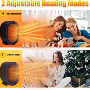 Indoor Electric Portable Space <b>Heater</b> 1200W Personal Desk <b>Heater</b> with Thermostat for <b>Small</b> Room Bedroom Quiet Heating Ceramic - Product Image 4