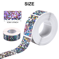 1x2inch 500pcs Hologramme Autocollants Holographiques Étiquettes à paillettes en vrac DIY Faites votre propre billet de loterie Jeux Autocollant à gratter