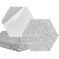 Tuiles hexagonales personnalisées de haute qualité en feutre auto-adhésives pour traitement acoustique et panneaux muraux insonorisés
