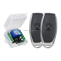 Control remoto RF universal con 1 botón y 433 MHz DC 12 V Módulo receptor de relé de 1 canal para puerta, garaje y Luz