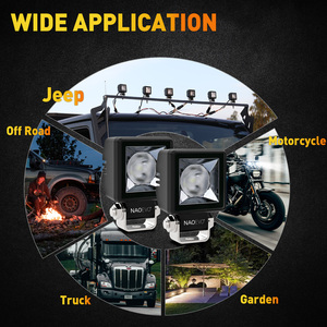 Feux antibrouillard LED ambre NAO 2 pouces 40W pour Land Cruiser 4X4, camions tout-terrain, super lumineux, étanches IP68 - Product Image 6