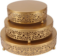 Base Redonda de Metal para Pastel, Plato para Exhibir Cupcakes, Dulces y Tartas, para Bodas, Eventos, Fiestas de Cumpleaños